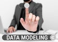Text sign showing Data Modeling. Internet Concept process of transferring data between data storage systems Royalty Free Stock Photo