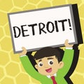 Text sign showing Detroit. Conceptual photo City in the United States of America Capital of Michigan Motown Young