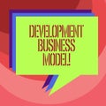 Text sign showing Development Business Model. Conceptual photo rationale of how an organization created Stack of Speech Bubble