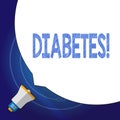 Text sign showing Diabetes. Conceptual photo Medical condition diagnosed with incresed high level sugar.