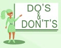 Text sign showing Do s is and Don t not s is. Conceptual photo Confusion in one's mind about something Royalty Free Stock Photo