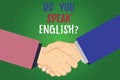 Text sign showing Do You Speak Englishquestion. Conceptual photo Speaking learning different languages Hu analysis Royalty Free Stock Photo
