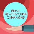 Text sign showing Email Reactivation Campaigns. Conceptual photo Triggered email for sleeping subscribers Hu analysis