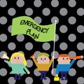 Text sign showing Emergency Plan. Conceptual photo Procedures for response to major emergencies Be prepared Royalty Free Stock Photo