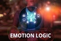 Text sign showing Emotion Logic. Conceptual photo Heart or Brain Soul or Intelligence Confusion Equal Balance