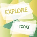 Text sign showing Explore. Word for list of frequently asked questions and answers on a particular topic Design Drawing