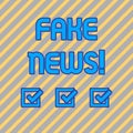 Text sign showing Fake News. Conceptual photo false stories that appear to spread on internet using other media Seamless Royalty Free Stock Photo