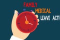 Text sign showing Family Medical Leave Act. Conceptual photo FMLA labor law covering employees and families Hu analysis Royalty Free Stock Photo