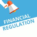 Text sign showing Financial Regulation