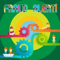 Text sign showing Fraud Alert. Conceptual photo Security Message Fraudulent activity suspected. Royalty Free Stock Photo