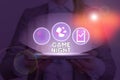 Text sign showing Game Night. Conceptual photo event in which folks get together for the purpose of getting laid.