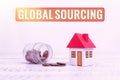 Inspiration showing sign Global Sourcing. Business concept practice of sourcing from the global market for goods