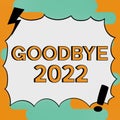 Text sign showing Goodbye 2023. Word Written on Merry Christmas Greeting people for new year happy holidaysx