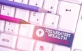 Text sign showing The Greatest Wealth Is Health. Conceptual photo Many sacrifice their money just to be healthy White pc Royalty Free Stock Photo