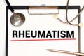 Text sign showing hand written words Rheumatic heart