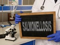 Text sign showing hand written words Salmonellosis