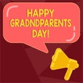 Text sign showing Happy Grandparents Day. Conceptual photo National holiday to celebrate and honor grandparents