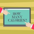 Text sign showing How Many Calories. Conceptual photo asking about nutritional requirement or consumption food Hu