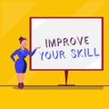 Text sign showing Improve Your Skill. Conceptual photo Unlock Potentials from Very Good to Excellent to Mastery