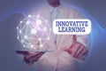 Text showing inspiration Innovative Learning. Concept meaning Interdisciplinary teaching that stirs analytic thinking Royalty Free Stock Photo
