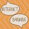 Text sign showing Internet Banking. Word Written on delivers the content of the page back to the user Typing Online