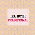 Text sign showing Ira Roth Traditional. Conceptual photo are tax deductible on both state and federal Seamless Blue Royalty Free Stock Photo