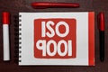 Text sign showing Iso 9001. Conceptual photo designed help organizations to ensure meet the needs of customers Important ideas hig