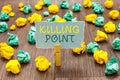 Text sign showing Killing Point. Conceptual photo Phase End Review Stage Gate Project Evaluation No Go Clothespin