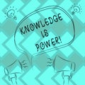 Text sign showing Knowledge Is Power. Conceptual photo knowing is more powerful than physical strength Freehand Outline Sketch of