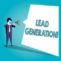 Text sign showing Lead Generation. Conceptual photo process identifying and cultivating potential customers Businessman