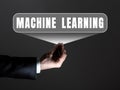 Text sign showing Machine Learning. Concept meaning the concept that a computer can learn new data itself Royalty Free Stock Photo