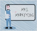 Text sign showing Mail Marketing. Conceptual photo sending a commercial message to build a relationship with a buyer