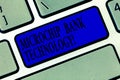 Text sign showing Microchip Bank Technology. Conceptual photo Binary transactions of bank fund and savings Keyboard key Intention