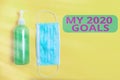 Text sign showing My 2020 Goals. Conceptual photo setting up an individualal goals or plans for the current year Primary