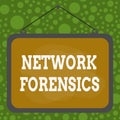 Text sign showing Network Forensics. Conceptual photo monitoring and analysis of computer network traffic Asymmetrical uneven