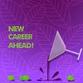 Text sign showing New Career Ahead. Conceptual photo advance by moving from entry level job analysisagement position Royalty Free Stock Photo