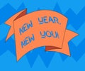 Text sign showing New Year New You. Conceptual photo 365 days of opportunities to change your expectations Folded 3D