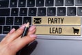 Text sign showing Party Lead. Business showcase acts as the official representative of their political party Royalty Free Stock Photo