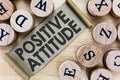 Text sign showing Positive Attitude. Conceptual photo Being optimistic in Life Looking for good things Royalty Free Stock Photo