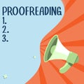 Text showing inspiration Proofreading. Business approach act of reading and marking spelling, grammar and syntax