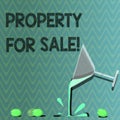 Text sign showing Property For Sale. Conceptual photo owner who want to exchange of commodity for money Cocktail Wine