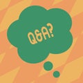 Text sign showing Q And A Question. Conceptual photo in which demonstrating asks questions and other answer them Blank