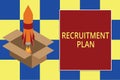 Text sign showing Recruitment Plan. Conceptual photo saving money in order to use it when you quit working Fire Royalty Free Stock Photo