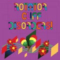 Text sign showing Rotator Cuff Disorders. Conceptual photo tissues in the shoulder get irritated or damaged Colorful Instrument