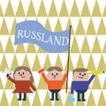 Text sign showing Russland. Conceptual photo former empire of eastern Europe and northern Asia Slavic