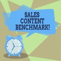 Text sign showing Sales Content Benchmark. Conceptual photo Crafting sales enablement content that converts Blank