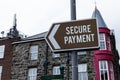 Text sign showing Secure Payment. Conceptual photo Security of Payment refers to ensure of paid even in dispute Empty Royalty Free Stock Photo