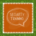 Text sign showing Security Training. Conceptual photo providing security awareness training for end users Speaking