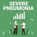 Writing displaying text Severe Pneumonia. Business concept acute disease that is marked by inflammation of lung tissue