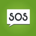 Text sign showing Sos. Conceptual photo Urgent appeal for help International code signal of extreme distress Royalty Free Stock Photo